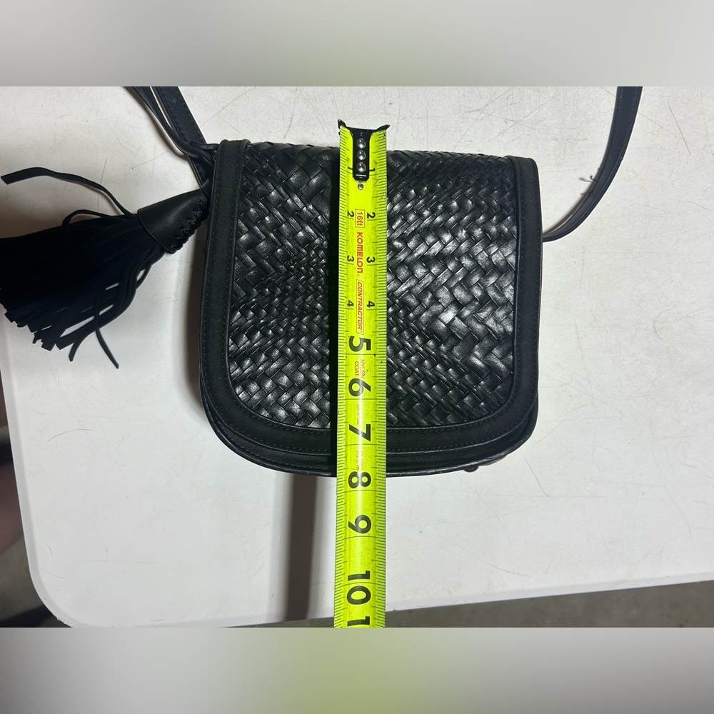 Gussaci Faux Leather/Suede Black Shoulder Bag - Picture 10 of 11